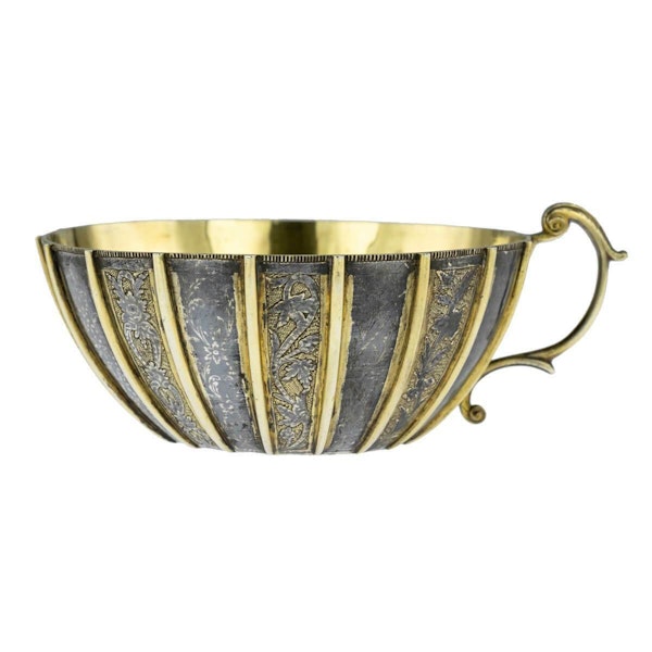 Antique Ottoman Silver, Parcel Gilt And Niello Hammam Bowl – Mid 18th Century - image 2