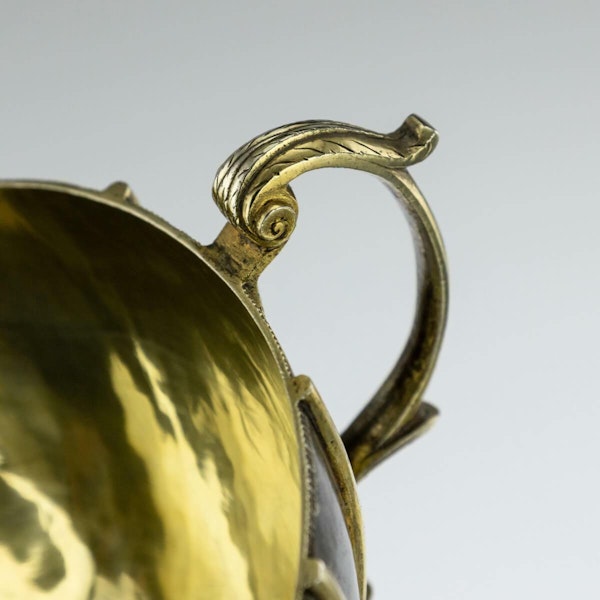 Antique Ottoman Silver, Parcel Gilt And Niello Hammam Bowl – Mid 18th Century - image 7