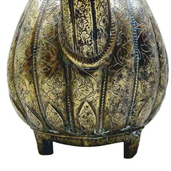 Antique Bronze Ewer (aftaba), Mughal, Inscription, N. India – 18th Century - image 2