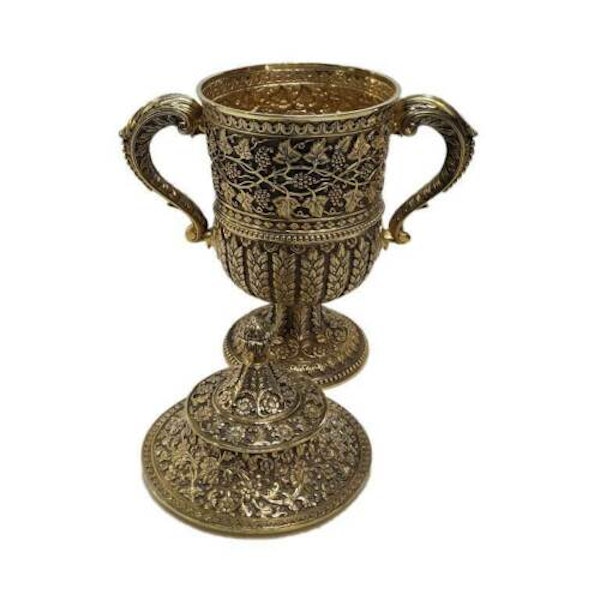 Antique English Silver Gilt Cup, Kutch Style, Hancocks & Co - 1870 - image 2