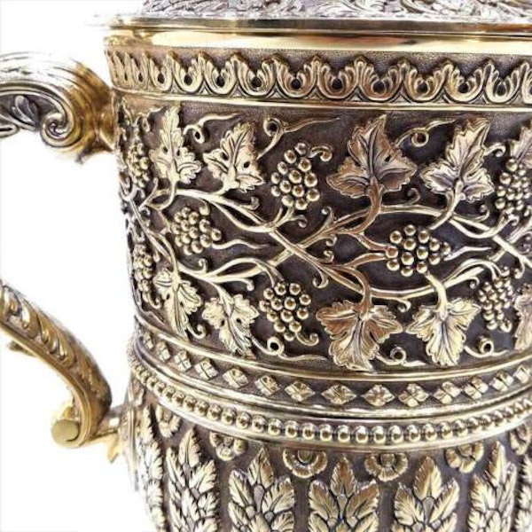 Antique English Silver Gilt Cup, Kutch Style, Hancocks & Co - 1870 - image 3