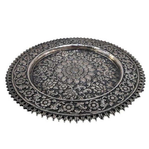 Antique Indian Silver Plate, Kutch (cutch) India, C. 1840 - image 2
