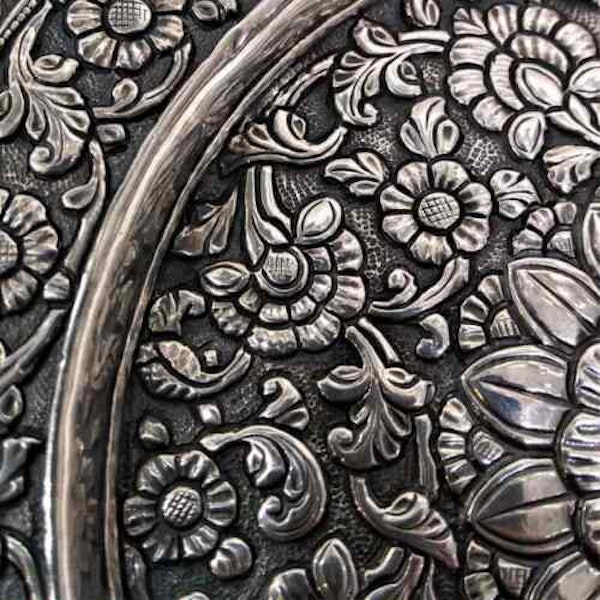 Antique Indian Silver Plate, Kutch (cutch) India, C. 1840 - image 4