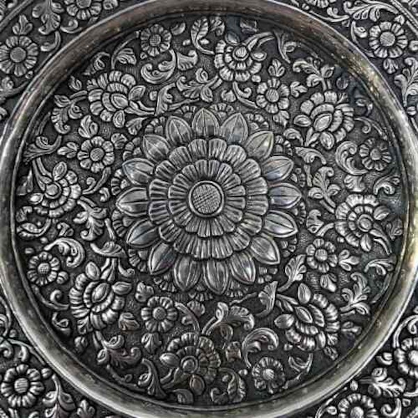 Antique Indian Silver Plate, Kutch (cutch) India, C. 1840 - image 7