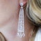 Modern Moonstone, Diamond And Platinum Drop Earrings - image 3
