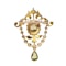 Antique Chrysoberyl, Natural Pearl And Gold Brooch-Cum-Pendant, Circa 1910 - image 3