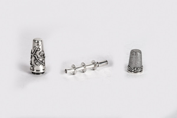 Antique Solid Silver Chinese Compendium Sewing Thimble Kit - Late 19th Century - image 3