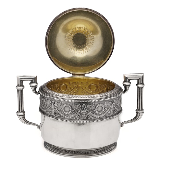 Russian Faberge Silver sugar bowl, Moscow c.1910. - image 4