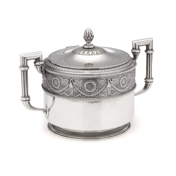Russian Faberge Silver sugar bowl, Moscow c.1910. - image 2