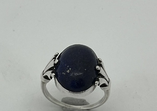 Georg Jensen Vintage Ring 51 Lapis Lazuli Sterling Silver 1933-1945 Very Rare - image 2