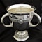 A large heavy , classic design three handle trophy cup. - image 2