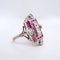 Art Deco ruby and diamond large tablet ring - image 2