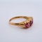 Antique ruby and diamond half hoop ring - image 1