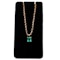 Emerald pendant  on gold chain - image 1