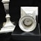 A pair of sterling silver Georgian style candle sticks. - image 10