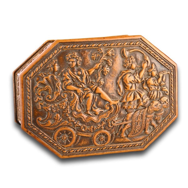 Exceptional boxwood snuff box with allegories of Summer. Dutch, 17th century. - image 10