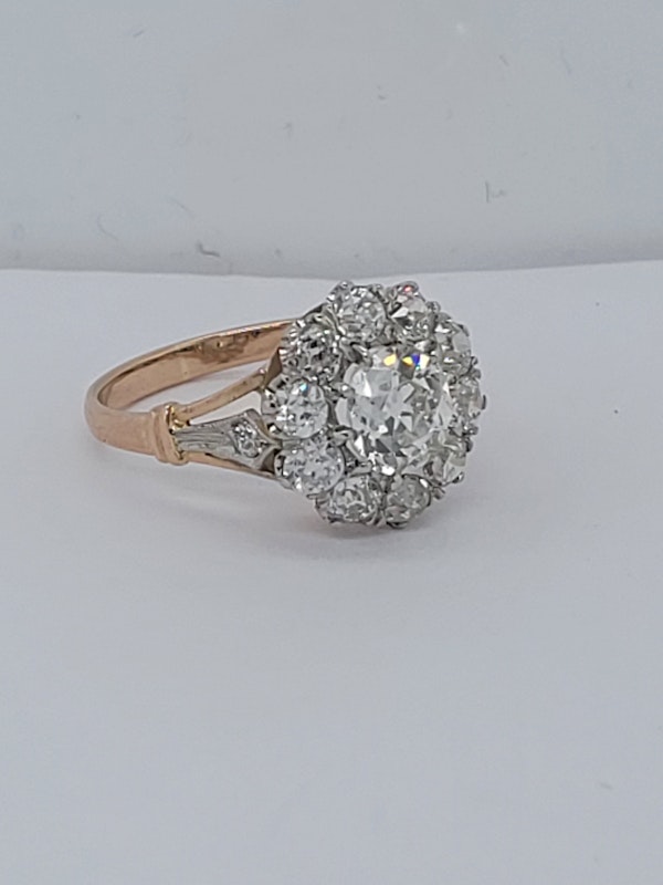 Antique diamond cluster ring SKU: 6649 DBGEMS - image 4