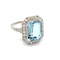 Art Deco Aquamarine, Diamond and Platinum Ring - image 4
