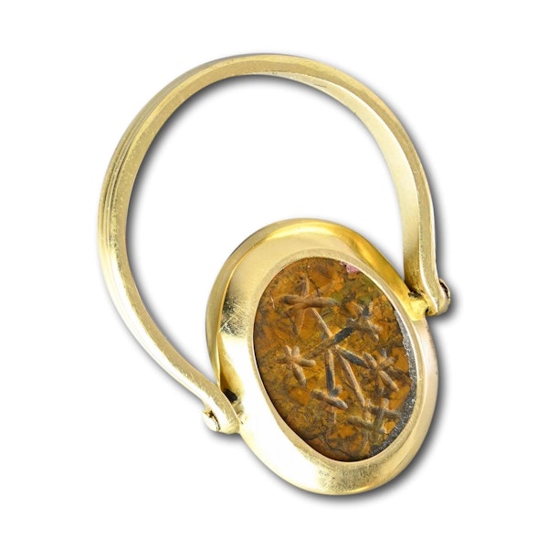 Magical gold ring with an Ancient double-sided jasper Abraxas stone intaglio. - image 13