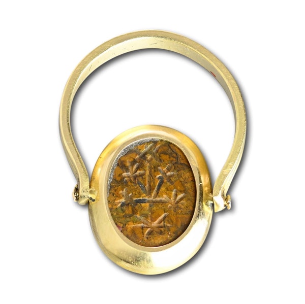 Magical gold ring with an Ancient double-sided jasper Abraxas stone intaglio. - image 11