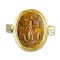Magical gold ring with an Ancient double-sided jasper Abraxas stone intaglio. - image 1