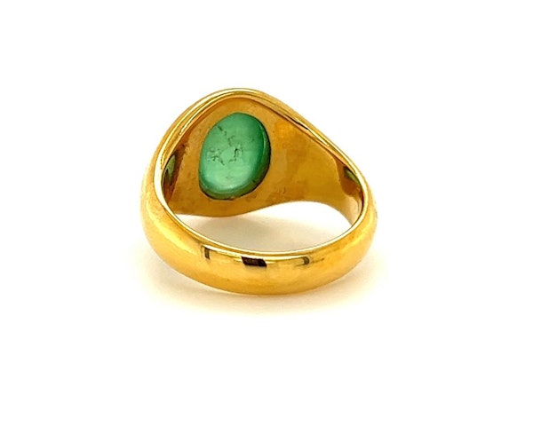 Unique 3/crt Emerald Pinky Finger Ring - image 4