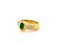 Cabochon Cut Emerald&Diamonds Ring - image 2