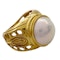 18K Yellow Gold Ring set with 'Mabe' Pearl - image 3