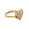 18kt Yellow Gold Ring Heart Shaped with Diamonds - image 4