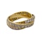 Contemporary 18kt Yellow Gold Double Band Diamond Cross Ring - image 3