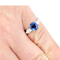 Sapphire and pear shaped diamond engagement ring SKU: 6688 DBGEMS - image 2