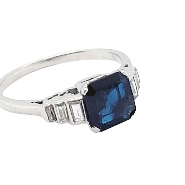 Sapphire and diamond engagement ring SKU: 6687 DBGEMS - image 3