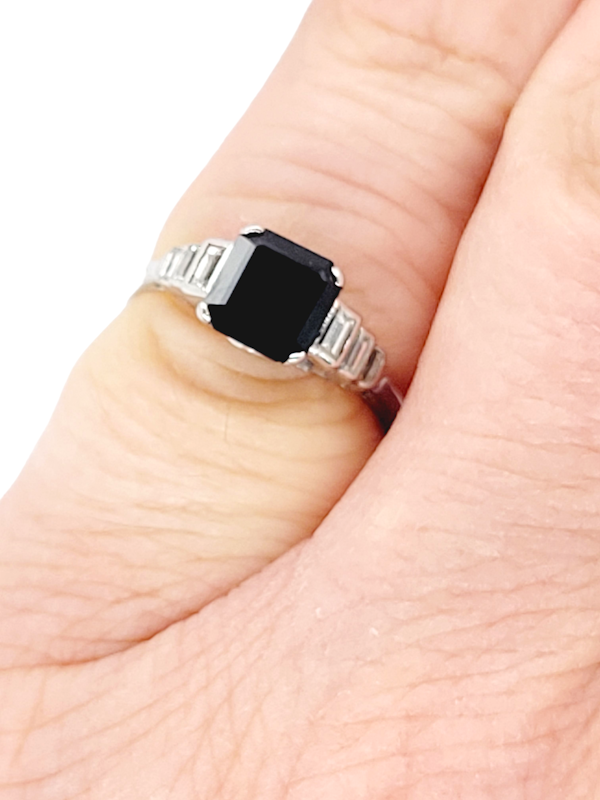 Sapphire and diamond engagement ring SKU: 6687 DBGEMS - image 2