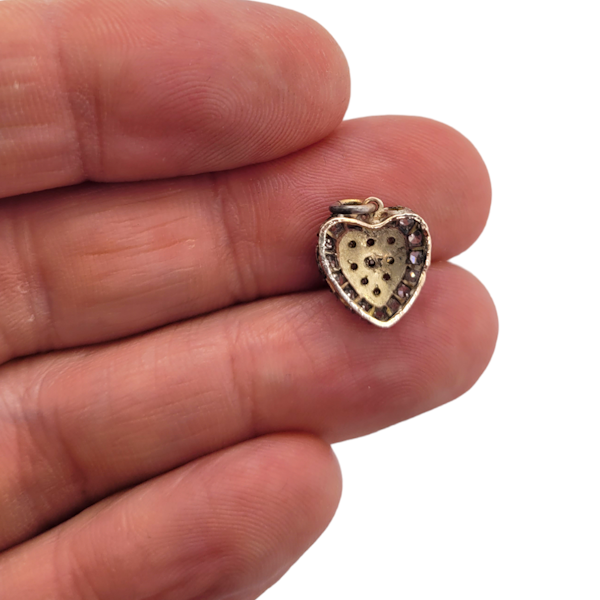 Antique diamond heart pendant SKU: 6683 DBGEMS - image 3