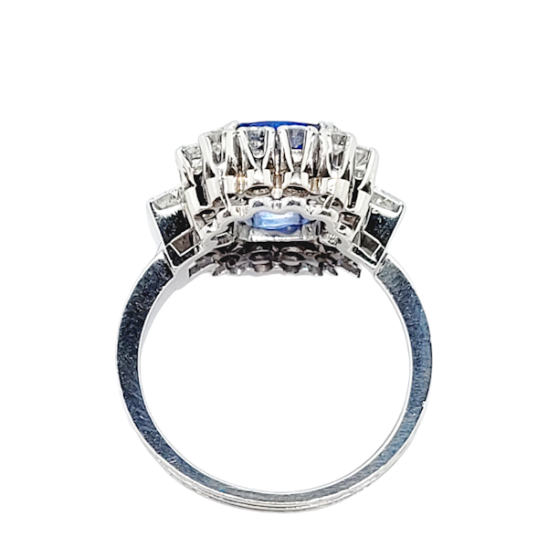 1940's art deco sapphire and diamond ring SKU: 6670 DBGEMS - image 3