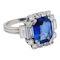 1940's art deco sapphire and diamond ring SKU: 6670 DBGEMS - image 2