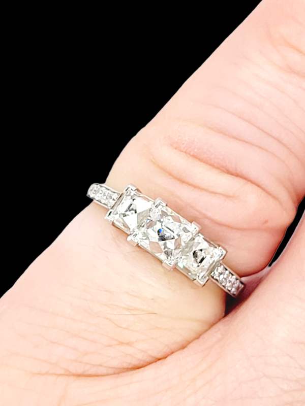Trilogy French cut diamond engagement ring SKU: 6668 DBGEMS - image 3