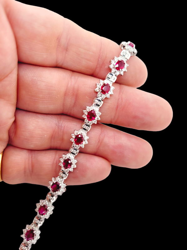 Modern ruby and diamond bracelet SKU: 6667 DBGEMS - image 3