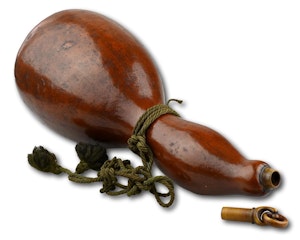 Large double gourd flask. Japanese, late 19th century.