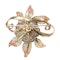 Moira Plique À Jour Enamel, Diamond, Gold And Silver Flower Brooch - image 5