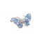 Light Blue Enamel, Purple Sapphire, Pearl And Diamond Butterfly Brooch - image 3