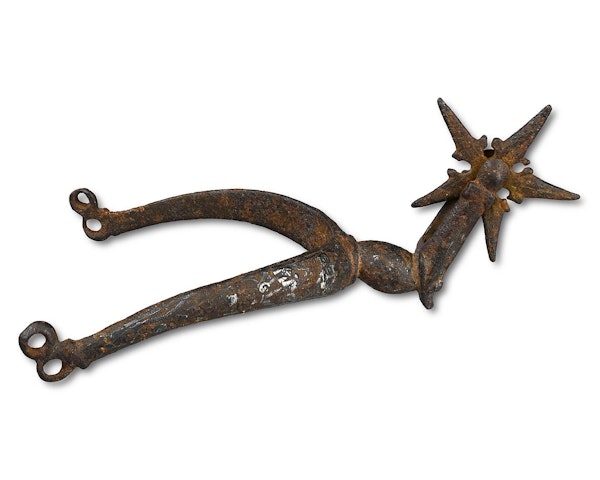 Iron and silver rowel spur. English or German, 17th century. - image 5