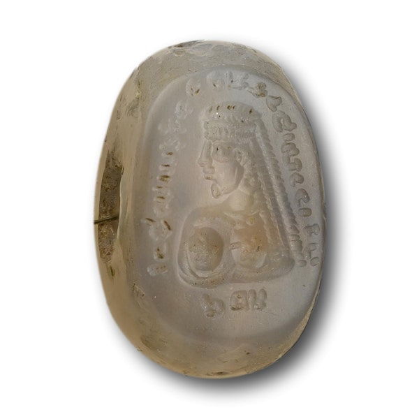 Sassanian chalcedony seal of a noblewoman. Iran, 4th-6th century AD. - image 6