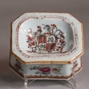 Chinese armorial trencher salt, c.1770, Qianlong (1735-96)