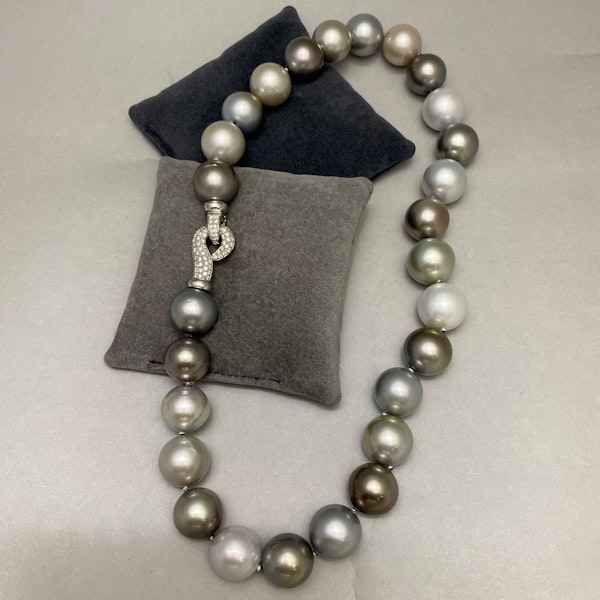 South Sea Pearl Necklace with 18ct White Gold Clasp date circa 1980, SHAPIRO & Co since1979 - image 2