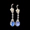 Edwardian cornflower sapphire and diamond earrings SKU: 6778 DBGEMS - image 1