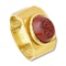 Ancient angular gold ring set with a jasper intaglio of an allegorical scene. - image 3