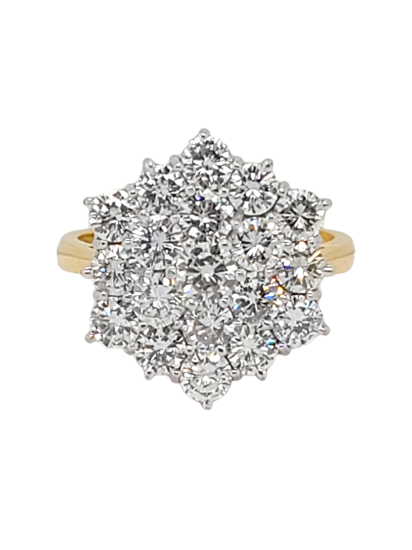 Vintage diamond cluster ring SKU: 6789 DBGEMS - image 1