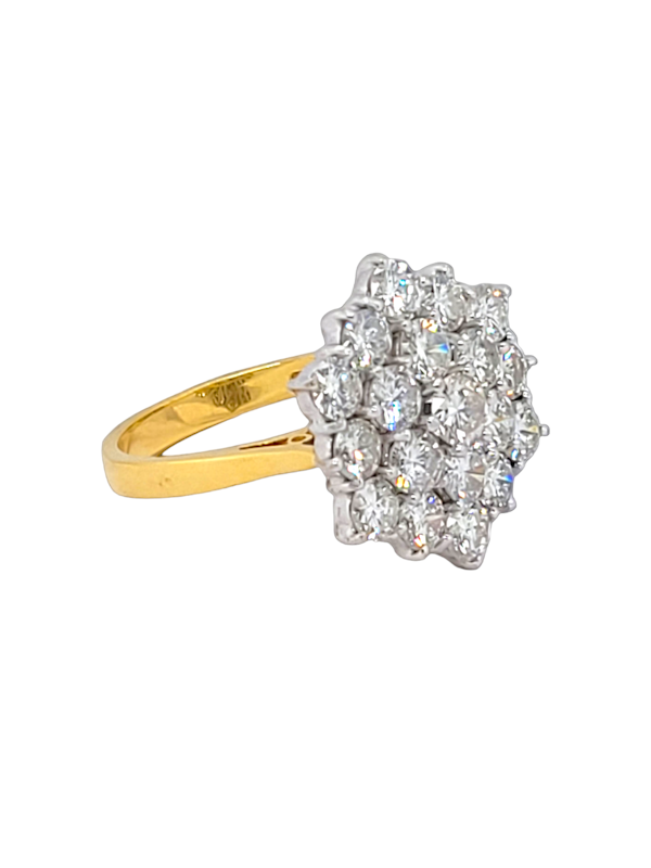 Vintage diamond cluster ring SKU: 6789 DBGEMS - image 4