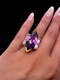 Vintage marquise amethyst and baguette diamond dress ring SKU: 6739 DBGEMS - image 2